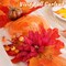 Fall Leaves Garland, 5.9FT Fall Garland with Lights for Mantle, Autumn Pumpkins Mesh Ribbon Fall Leaf Garland for Home Decoration